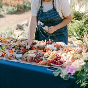 a woman preparing food