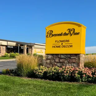 You can't miss our bright yellow sign!