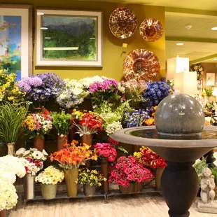 A large variety of high quality single silk flower stems.