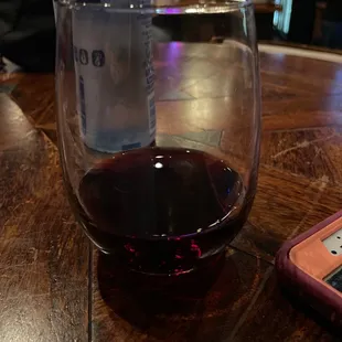 The pour was not very large. This is a picture after a few sips.