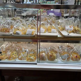 Baked goods case.  Self-serve.