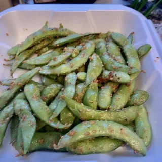 Spicy Garlic Edamame