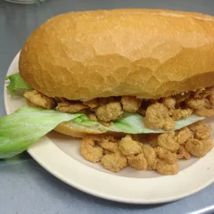 The ultimate po boy shrimp sandwich.  Beats Parkway any day, any way!