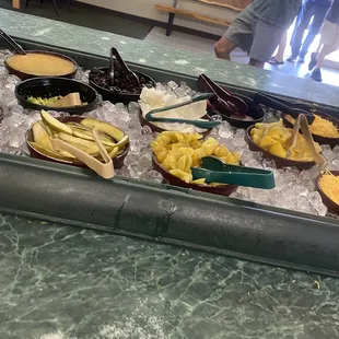 Salad bar get the green tomato relish