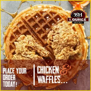 Chicken &amp; Waffle on the menu daily!