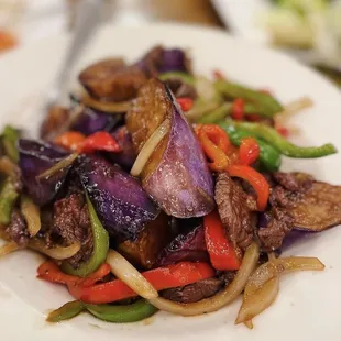 Beef Pad Mak Kuer (Eggplant)