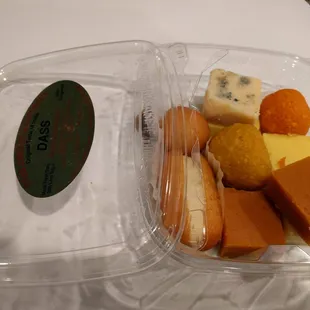 green/dark layer of fungus on the sweets