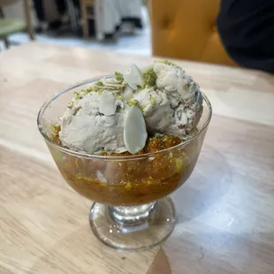 Gajar ka halwa with ice cream