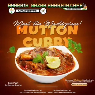 Our specialized authentic culinary dish Goat Curry!!!