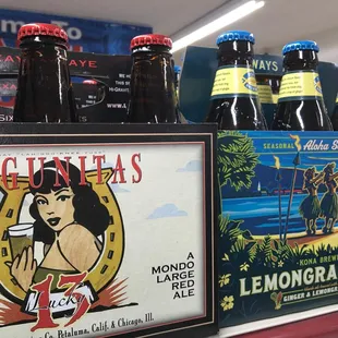 a display of bottles