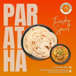 Paratha lovers, this one&apos;s for you! Bhojan Xpress invites you to experience the perfect blend of tradition and taste.