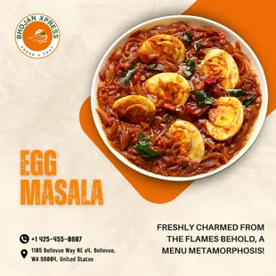 Spice up your day with our Egg Masala, a tantalizing dish featuring boiled eggs cooked in a rich, spicy gravy  A true delight for egg.