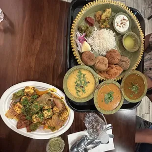 Maharaja Thali and Achari Paneer Tikka