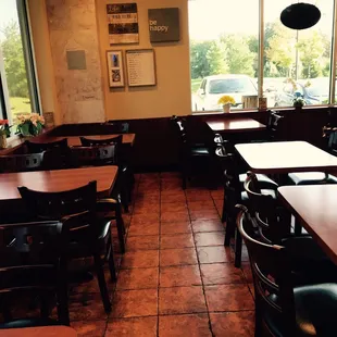 Inside view of tables and space.