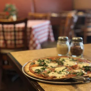 Gluten free margarita pizza