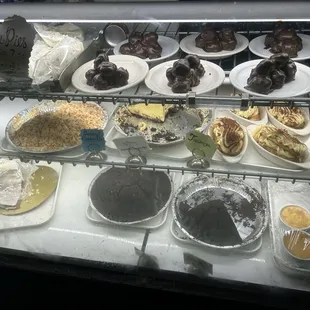 Desserts on display