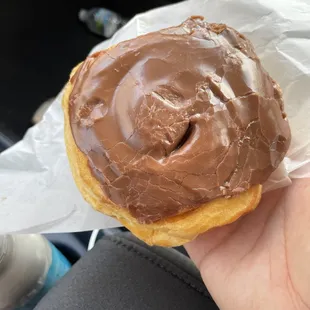 Chocolate frosted cinnamon roll - good but frosting too sweet