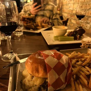 5 Alarm Burger with Garlic Fries