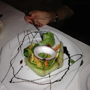 a plate of salad