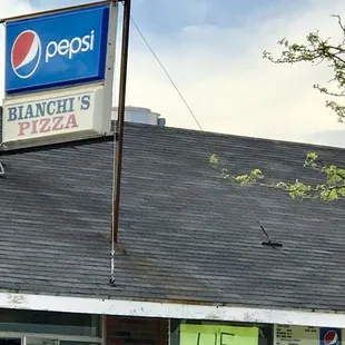 Outdoor Sign @ BIANCHI&apos;S PIZZA in Revere MA. since 1953. CLASSIC OLD SCHOOL ITALIAN  BOSTON PIZZA!