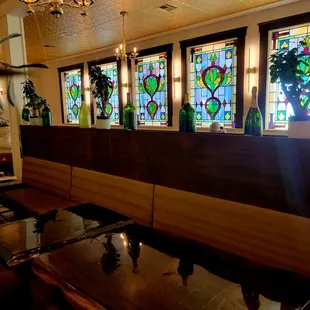 I loved the stained glass windows in this room