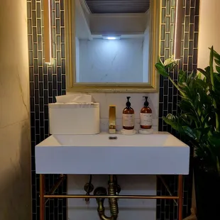 Clean, beautiful restroom