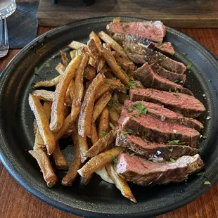 Flank steak with fries