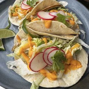 Halibut tacos.