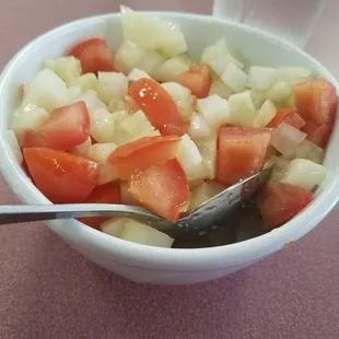 Persian salad $3.99 Delicious! Perfect amount of veggies, dessing, and salt