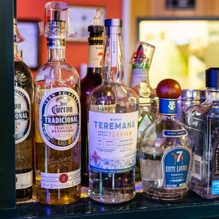 bottles of alcohol