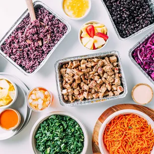 a variety of ingredients