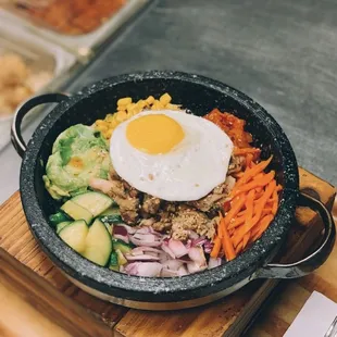 Healthy and nutritious Hot Stone Bowl