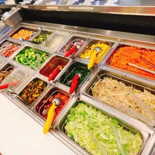 Variety of fresh veggies to choose from!