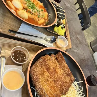Tteokbokki, Bulgogi Kimbap, Donkatsu
