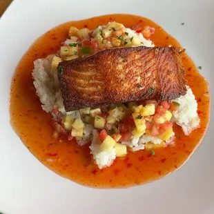 The BEST salmon I've ever had! One of my favorite dishes here