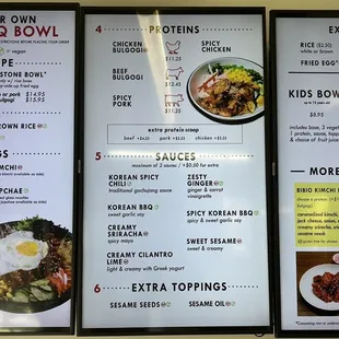 Menu board