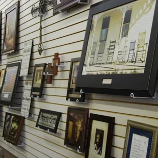 Our picture and framed art wall.