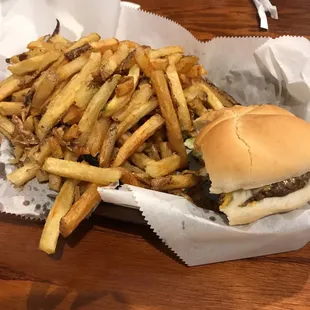 Fresh cut fries and fresh burger!