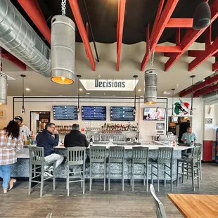 Interesting setup here.  There are multiple restaurants that use one order counter next to the bar.