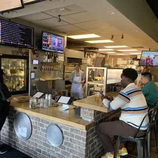 customers at the counter