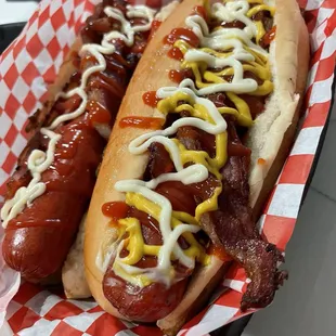 Beef bacon beef hotdog 10/10