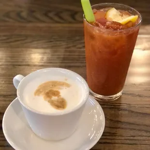 Espresso macchiato &amp; Bloody Mary