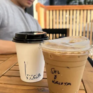Honey sea salt latte (hot and iced)