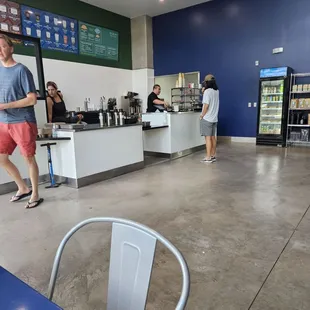 The clean fresh interior