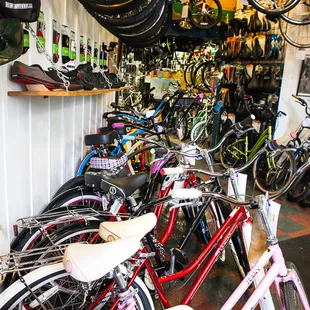 The ubiquitous row of bikes that lead you into the showroom..