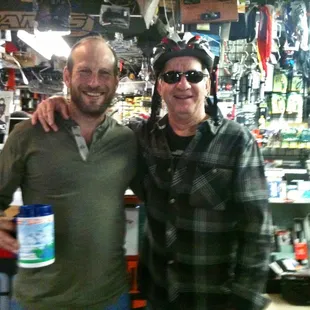 That's me with the owner !