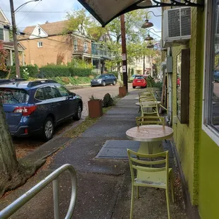 outside