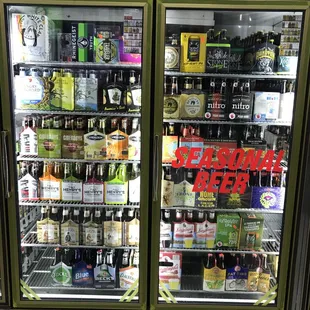 a display of beer