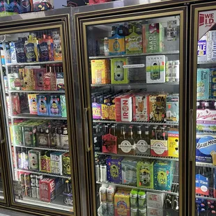 a variety of beverages