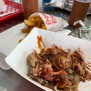Pulled pork &amp; Fries. Delicious!
